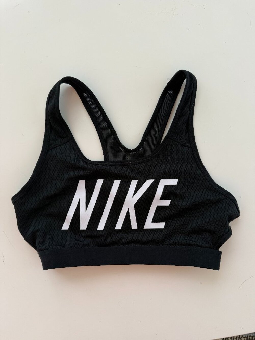 Nike Women's Classic Logo Sports Bra - size medium - black, white